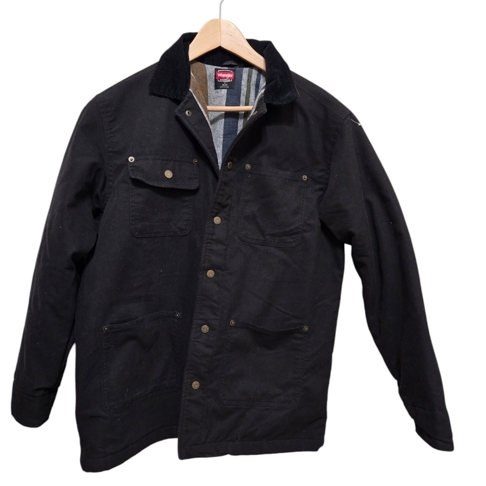 Wrangler Black Barn Coat Size M 38-40